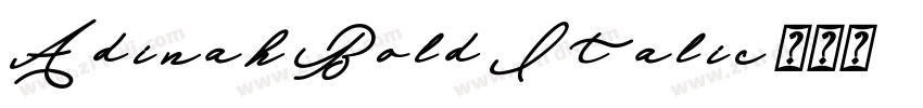 Adinah Bold Italic字体转换